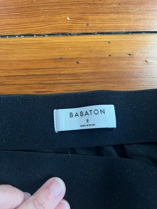 Babaton Satin Slip Mini Skirt in Black - Picture 3 of 5